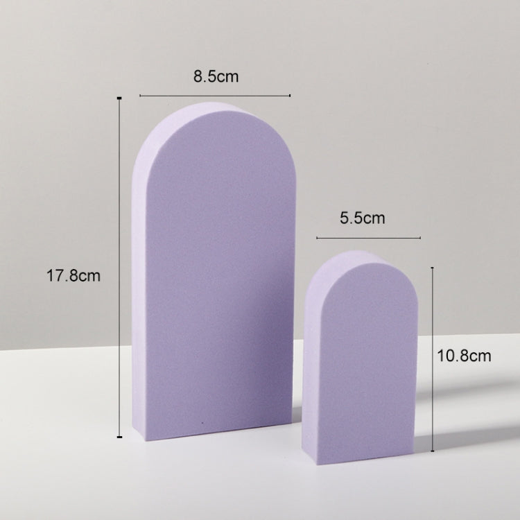 2 x Door Combo Kits Geometric Cube Solid Color Photography Photo Background Table Shooting Foam Props (Purple)