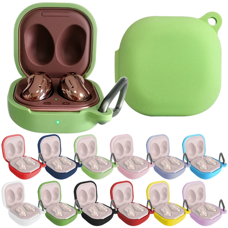 For Samsung Galaxy Buds Live / Pro Bluetooth Earphone Silicone Protective Case with Hook(Black)