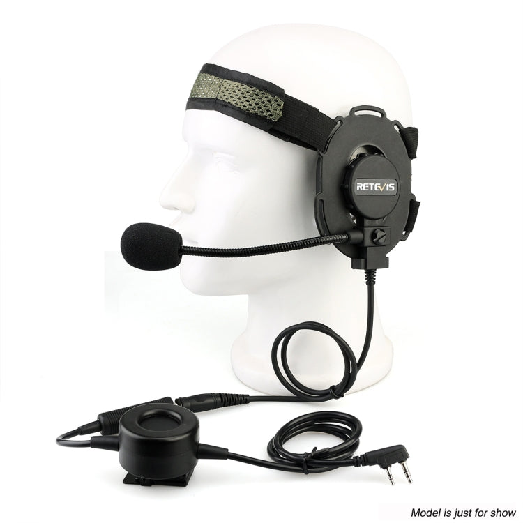 RETEVIS EH060K 2 Pin PPT Waterproof Tactical Military Headphone Microphone - free shipping - PMC TechLife - Order now!