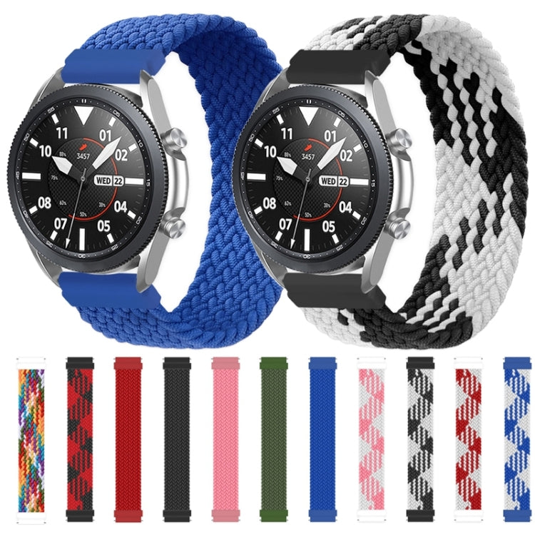 Compatible with Garmin Vivoactive 3 Adjustable Nylon Braided Elasticity Watch Band, Size:155mm(Pink)