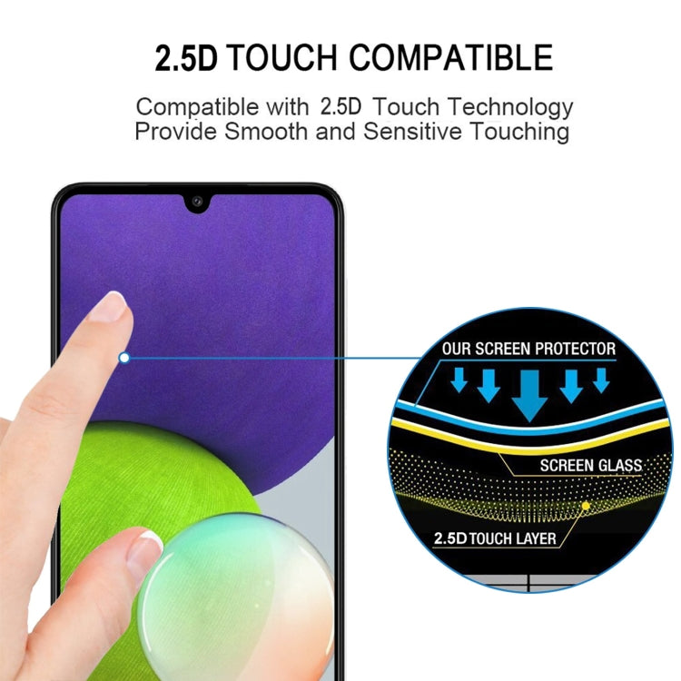 For Samsung Galaxy A22 4G Full Glue Full Cover Screen Protector Tempered Glass Film