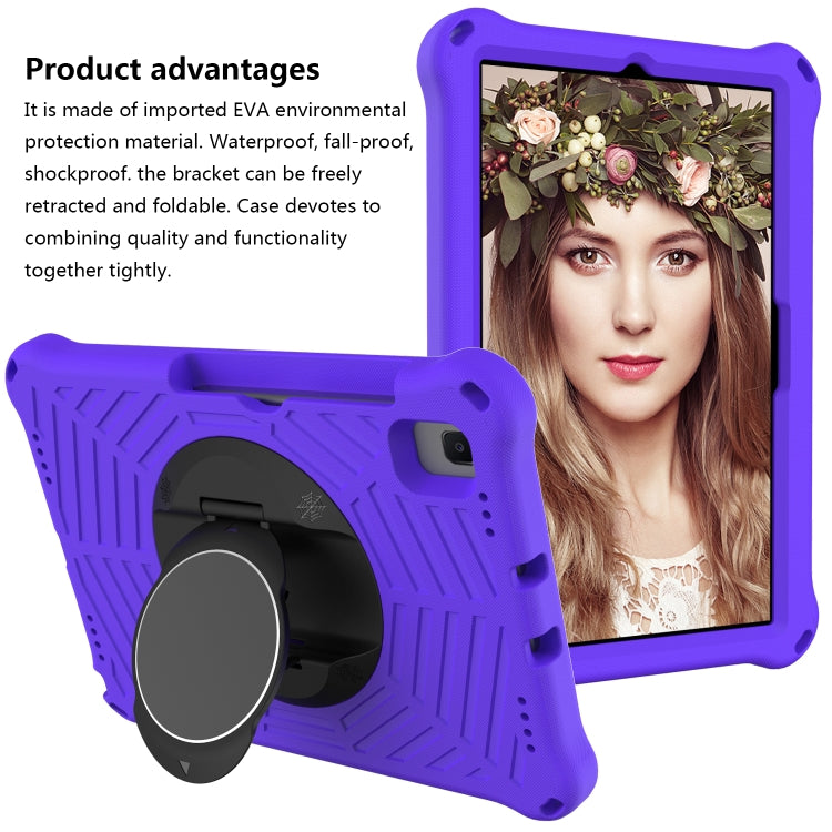 Spider King EVA Protective Case with Adjustable Shoulder Strap & Holder & Pen Slot For Samsung Galaxy Tab S6 Lite SM-P610 / SM-P615 / Tab A7 10.4 T500 / T860 / T720(Purple)