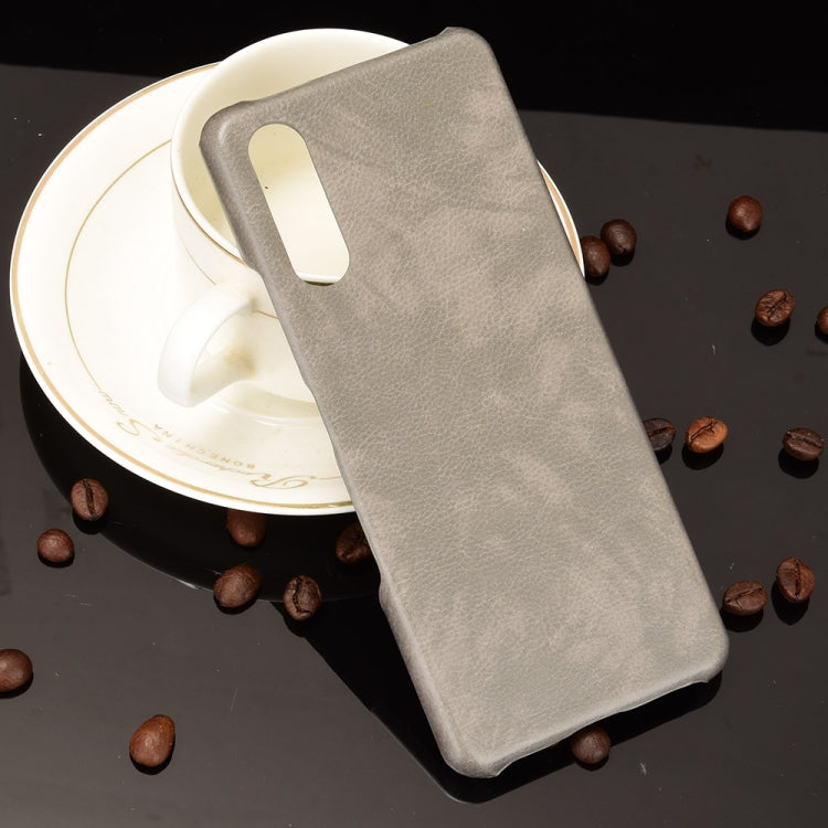 For Sony Xperia 10 III Shockproof Litchi Texture PC + PU Case(Grey)