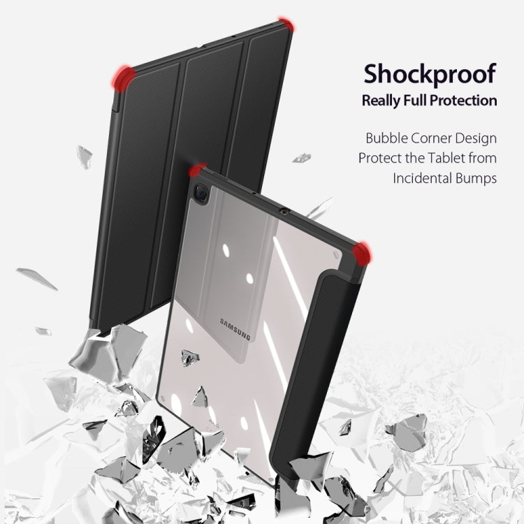 For Samsung Galaxy Tab S6 Lite 2024 / 2020 DUX DUCIS TOBY Series Antiskid PU Leather + PC + TPU Horizontal Flip Case with Holder & Pen Slot & Sleep / Wake-up Function(Black)