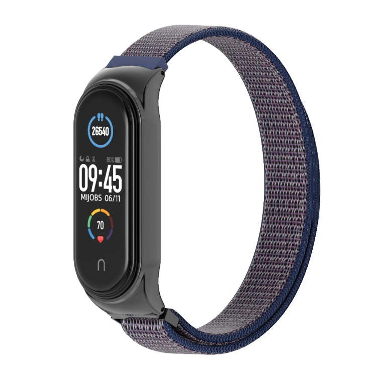 For Xiaomi Mi Band 6 / 5 / 4 / 3 Mijobs CS Breathable Nylon Watch Band(Midnight Blue)