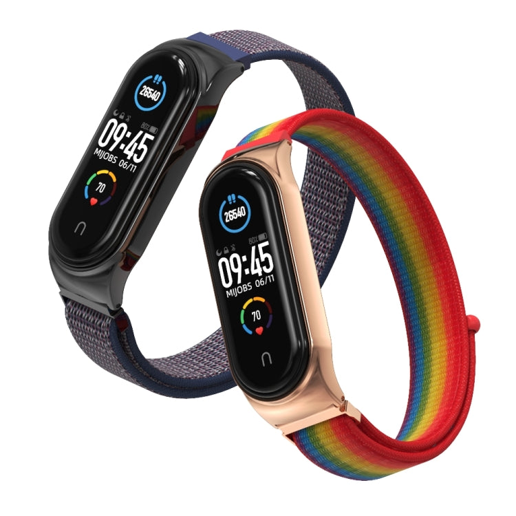 For Xiaomi Mi Band 6 / 5 / 4 / 3 Mijobs CS Breathable Nylon Watch Band(Midnight Blue)