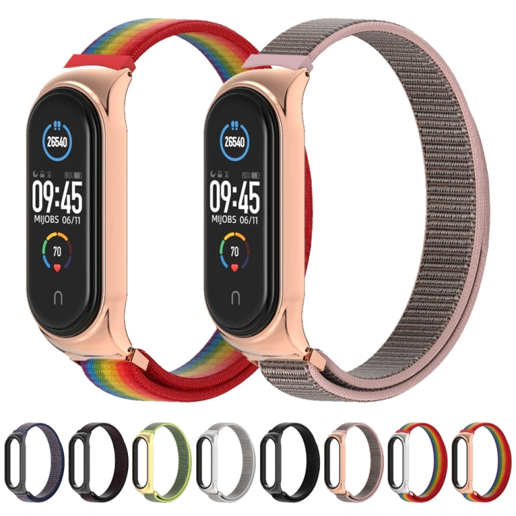 For Xiaomi Mi Band 6 / 5 / 4 / 3 Mijobs CS Breathable Nylon Watch Band(Midnight Blue)