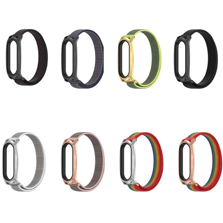 For Xiaomi Mi Band 6 / 5 / 4 / 3 Mijobs GT Nylon Loop Watch Band(Seashell Silver) - Watch Bands by MIJOBS