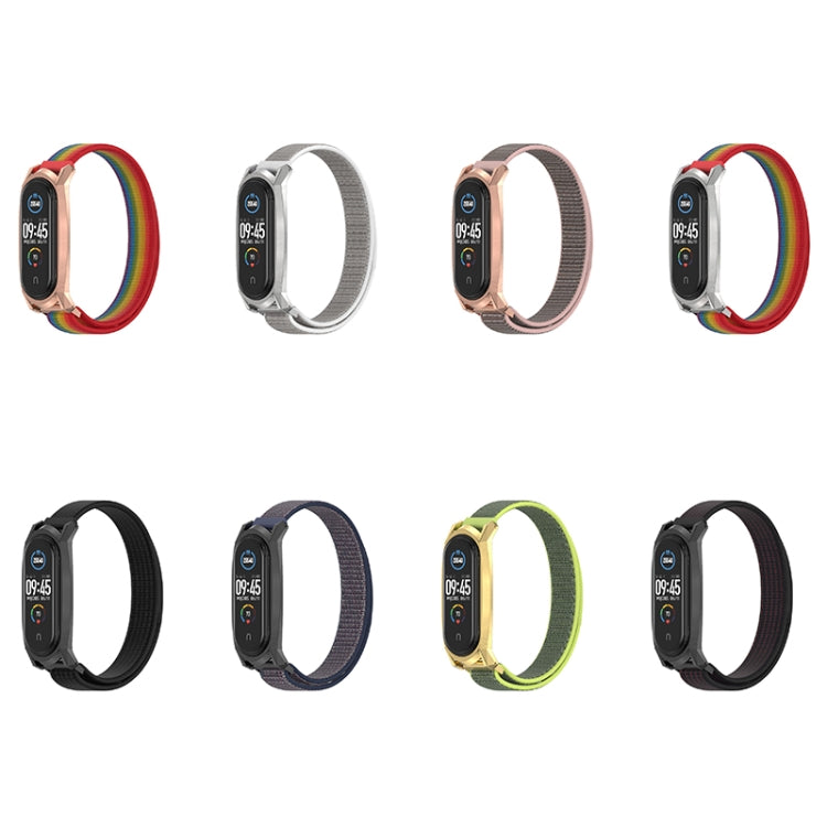 For Xiaomi Mi Band 6 / 5 / 4 / 3 Mijobs GT Nylon Loop Watch Band(Yellow Gold) - Watch Bands by MIJOBS | Online Shopping South Africa | PMC TechLife | Buy Now Pay Later Mobicred