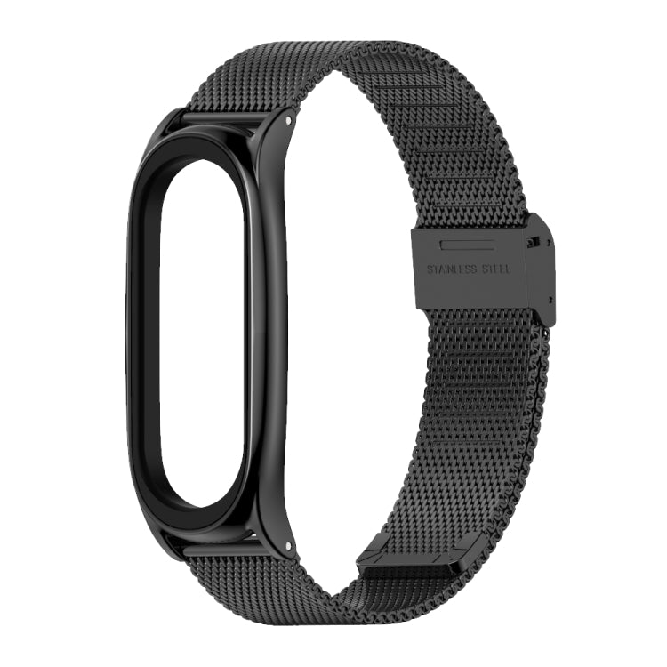 For Xiaomi Mi Band 6 / 5 / 4 / 3 Mijobs Milan Buckle Plus Stainless Steel Watch Band(Black) - Watch Bands by MIJOBS