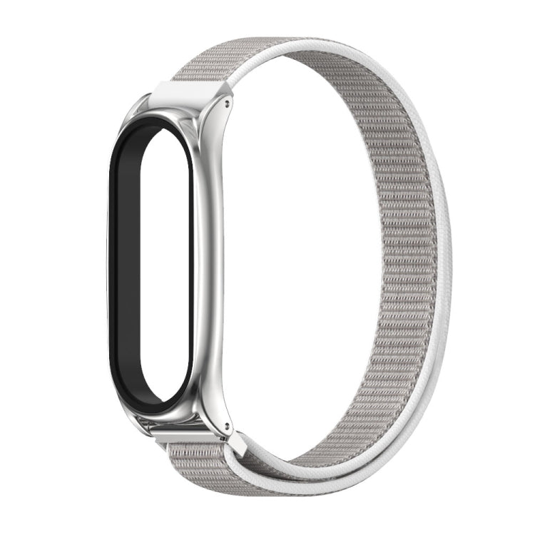 For Xiaomi Mi Band 6 / 5 / 4 / 3 Mijobs Nylon Loop Plus Watch Band Watch Band(Seashell Silver) - Watch Bands by MIJOBS