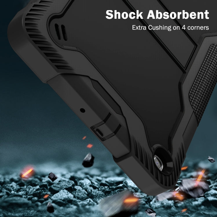 For Samsung Galaxy Tab A 10.1 (2019) Silicone + PC Shockproof Protective Case with Holder(Black)