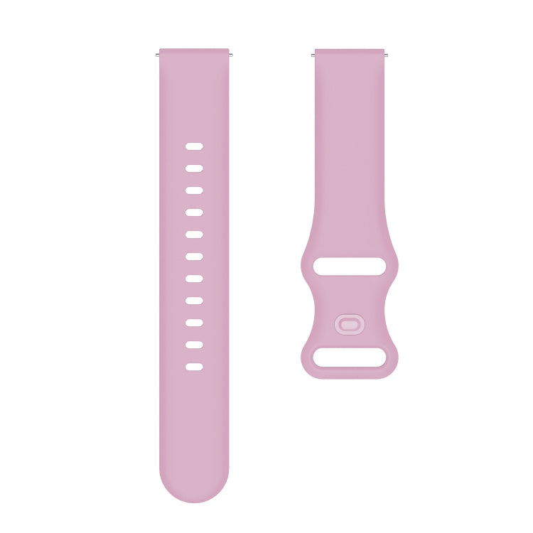 20mm For Amazfit GTS4 / GTS4 mini / GTS3 Universal Inner Back Buckle Perforation Silicone Watch Band(Light Purple) - Watch Bands by MIJOBS | Online Shopping South Africa | PMC Jewellery | Buy Now Pay Later Mobicred