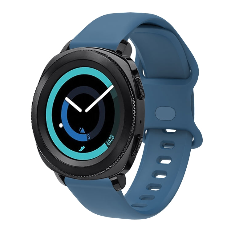 20mm For Amazfit GTS4 / GTS4 mini / GTS3 Universal Inner Back Buckle Perforation Silicone Watch Band(Midnight Blue) - Watch Bands by MIJOBS | Online Shopping South Africa | PMC Jewellery | Buy Now Pay Later Mobicred