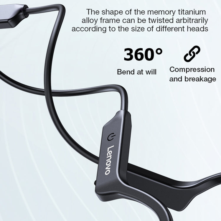 Lenovo X4 Bluetooth 5.0 Waterproof Bone Conduction Wireless Bluetooth Earphone(Black) - free shipping - PMC Jewellery - Order now!