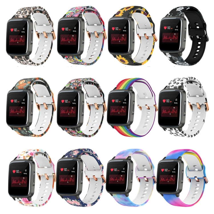 For Xiaomi Haylou LS01 Silicone Printing Watch Band(Colorful Skull) - Watch Bands by MIJOBS | Online Shopping South Africa | PMC TechLife | Buy Now Pay Later Mobicred