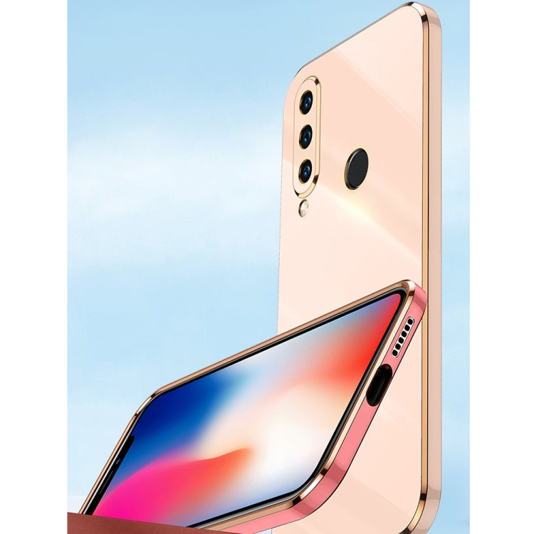 For Huawei P30 Lite XINLI Straight Edge 6D Electroplate TPU Phone Case(Pink) - Huawei Cases by XINLI | Online Shopping South Africa | PMC TechLife | Buy Now Pay Later Mobicred