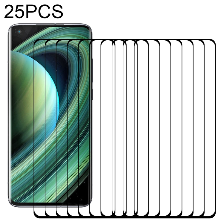 For Xiaomi Mi 10 Ultra 25 PCS 3D Curved Edge Full Screen Tempered Glass Film(Black)