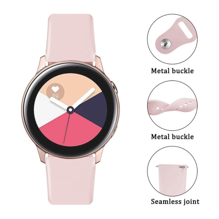 For Samsung Galaxy Watch Active2 Bluetooth Version 44mm Smart Watch Solid Color Silicone Watch Band, Size:L (Light Blue) - Watch Bands by PMC Jewellery | Online Shopping South Africa | PMC Jewellery | Buy Now Pay Later Mobicred