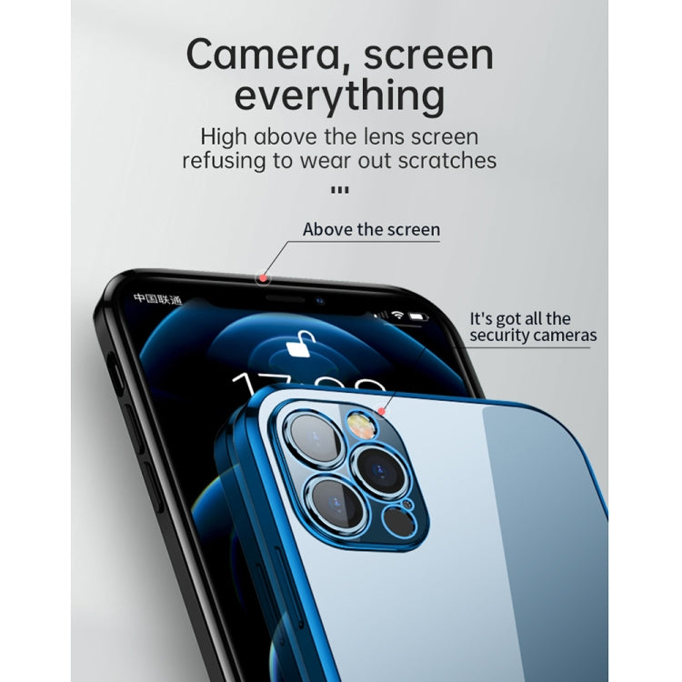 For iPhone 13 Pro Max SULADA Elastic Silicone Edge Frame + TPU All-inclusive Anti-fall Case (Blue)