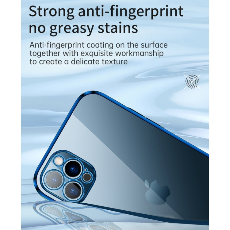 For iPhone 13 Pro Max SULADA Elastic Silicone Edge Frame + TPU All-inclusive Anti-fall Case (Blue)