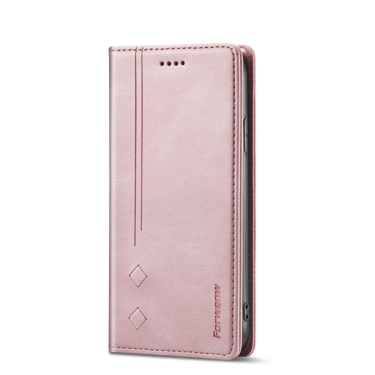For iPhone 11 Forwenw F2 Series Magnetic Horizontal Flip Leather Case with Holder & Card Slots & Wallet (Rose Gold) - iPhone 11 Cases by Forwenw | Online Shopping South Africa | PMC Jewellery | Buy Now Pay Later Mobicred