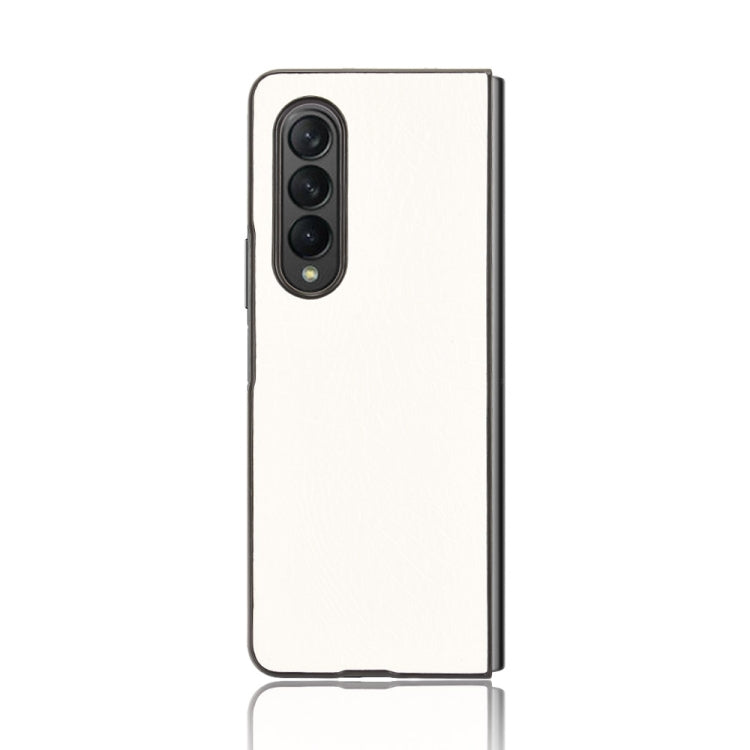 For Samsung Galaxy Z Fold3 5G Shockproof Crocodile Texture PC + PU Case(White)