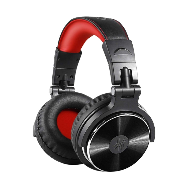 OneOdio Pro-10 Head-mounted Noise Reduction Wired Headphone with Microphone, Color:Black Red - free shipping - PMC Jewellery - Order now!