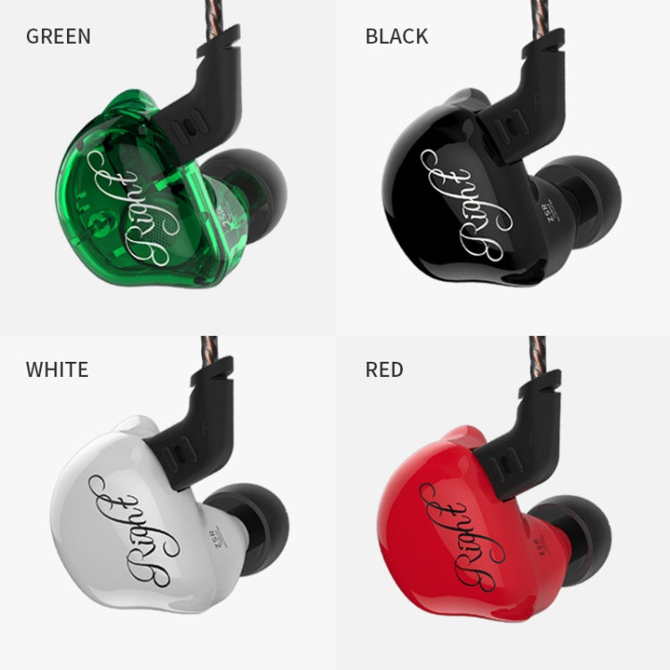 KZ ZSR 6-unit Ring Iron In-ear Wired Earphone, Standard Version(Red)