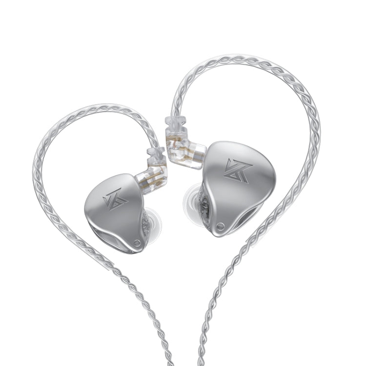 KZ AST 24-unit Balance Armature Monitor HiFi In-Ear Wired Earphone No Mic(Silver) - free shipping - PMC Jewellery - Order now!