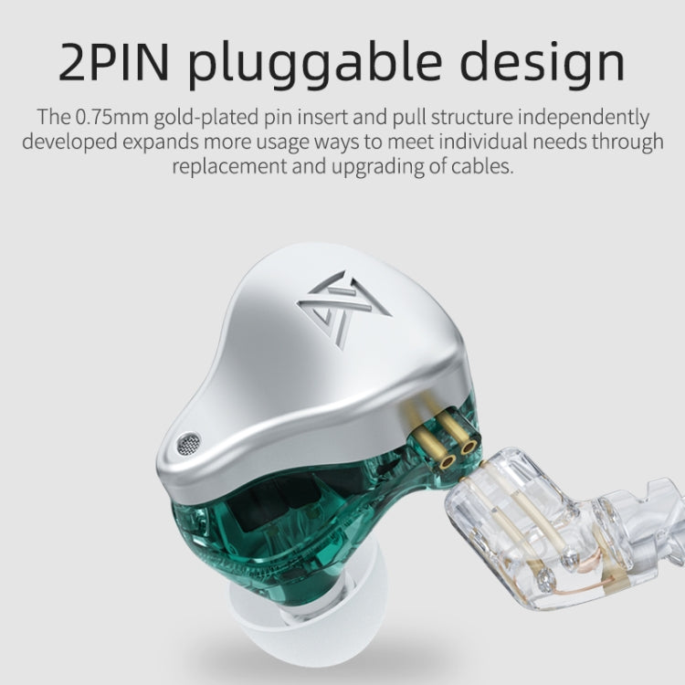 KZ AST 24-unit Balance Armature Monitor HiFi In-Ear Wired Earphone With Mic(Silver) - free shipping - PMC Jewellery - Order now!