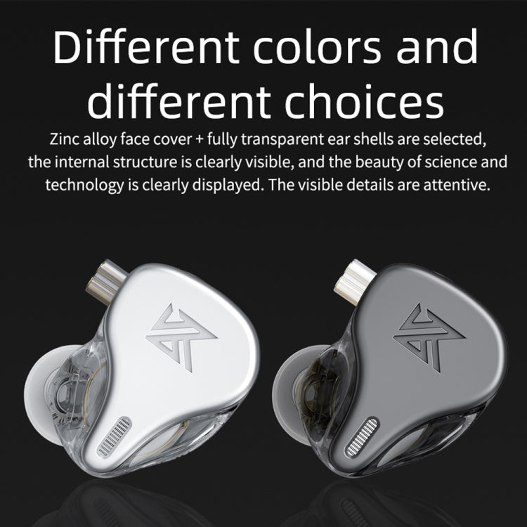 KZ DQ6 3-unit Dynamic HiFi In-Ear Wired Earphone No Mic(Grey) - free shipping - PMC TechLife - Order now!
