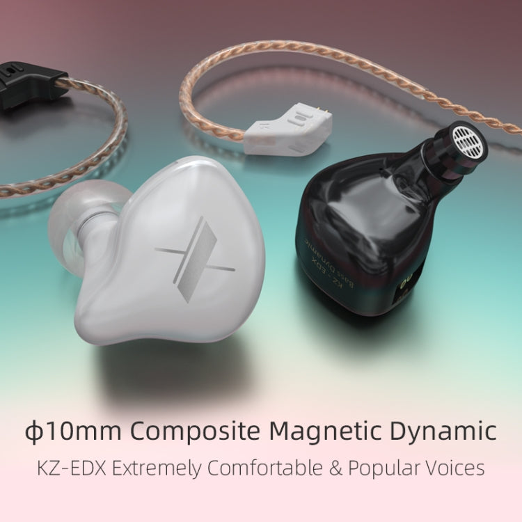 KZ EDX Dynamic Monitor HiFi In-Ear Wired Earphone No Mic(Black) - In Ear Wired Earphone by KZ | Online Shopping South Africa | PMC TechLife | Buy Now Pay Later Mobicred