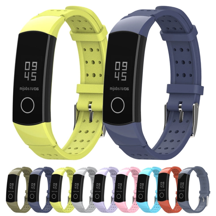 For Honor Band 4 / 5 MIJOBS Breathable Silicone Watch Band with Hole(Grey) - Watch Bands by MIJOBS | Online Shopping South Africa | PMC TechLife | Buy Now Pay Later Mobicred