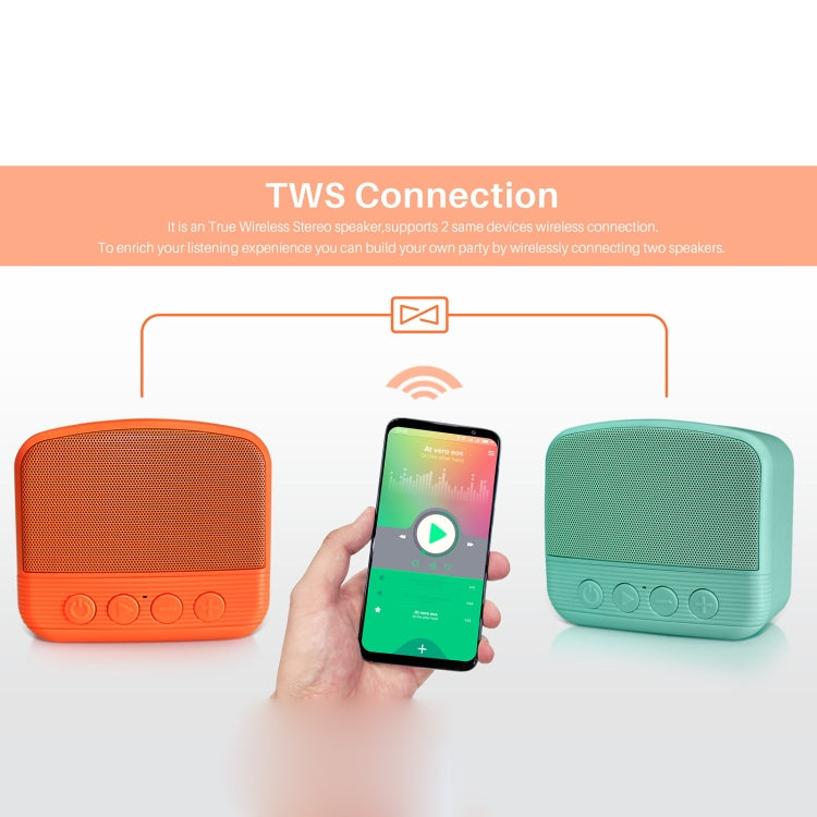 New Rixing NR-101 Mini TWS Bluetooth Speaker(Bright Green) - Desktop Speaker by NewRixing | Online Shopping South Africa | PMC Jewellery | Buy Now Pay Later Mobicred