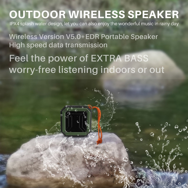 New Rixing NR-103 Mini TWS Bluetooth Speaker with Lanyard(Black)