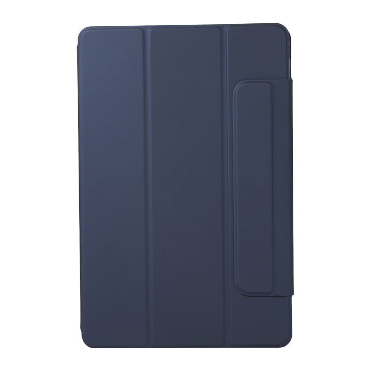 For Xiaomi Pad 5 / Pad 5 Pro Solid Color Magnetic Buckle Horizontal Flip Leather Case with Holder(Dark Blue)