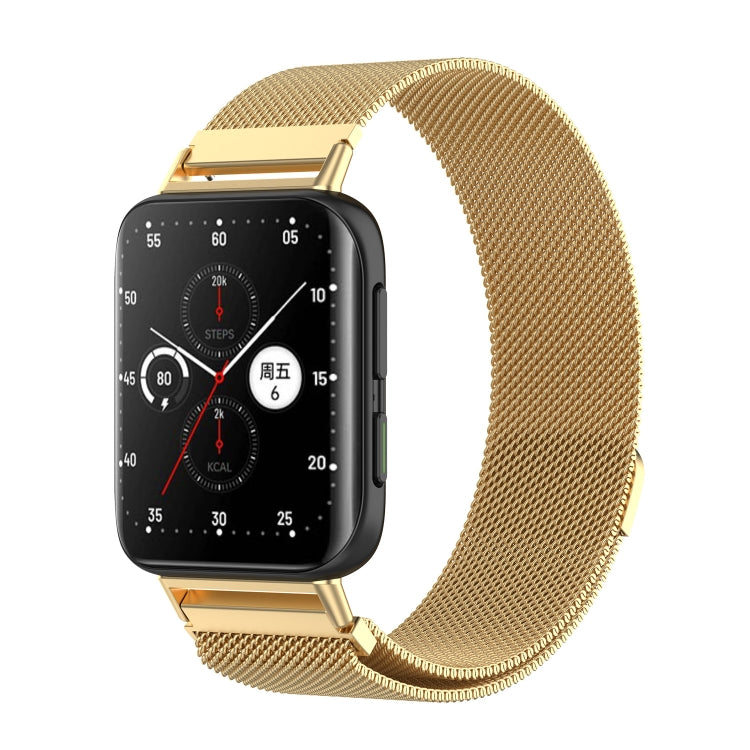 For OPPO Watch 2 42mm Milan Metal Watch Band(Gold)