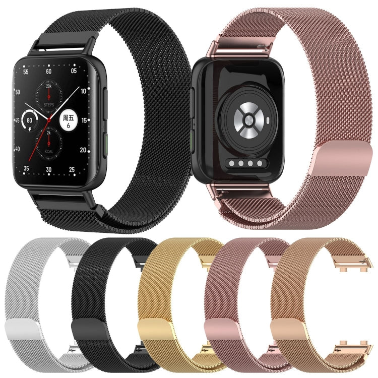 For OPPO Watch 2 42mm Milan Metal Watch Band(Gold) - by PMC TechLife | Online Shopping South Africa | PMC TechLife | Buy Now Pay Later Mobicred