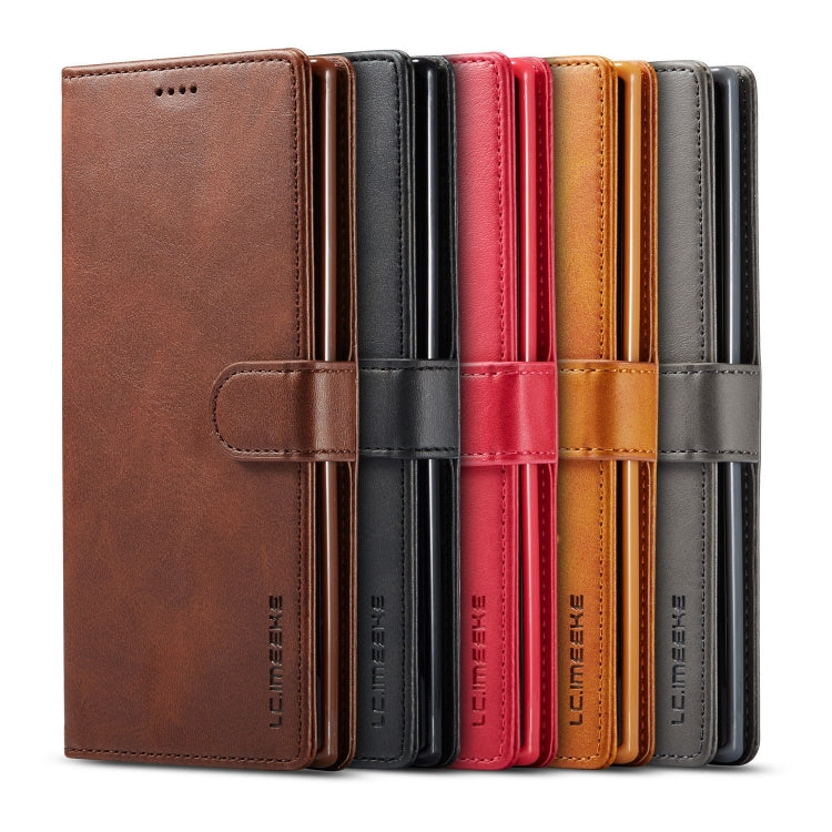 For Galaxy Note 10 Plus LC.IMEEKE Calf Texture Horizontal Flip Leather Case, with Holder & Card Slots & Wallet(Brown) - Galaxy Phone Cases by LC.IMEEKE | Online Shopping South Africa | PMC Jewellery | Buy Now Pay Later Mobicred