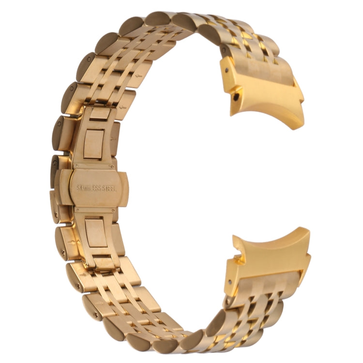 For Samsung Galaxy Watch4 40mm/44mm Seven-bead Stainless Steel Watch Band(Gold) - Watch Bands by Wintory | Online Shopping South Africa | PMC Jewellery | Buy Now Pay Later Mobicred