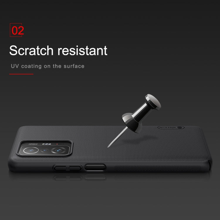 For Xiaomi Mi 11T / 11T Pro NILLKIN Frosted Concave-convex Texture PC Phone Protective Case(Black) - free shipping - PMC Jewellery - Order now!