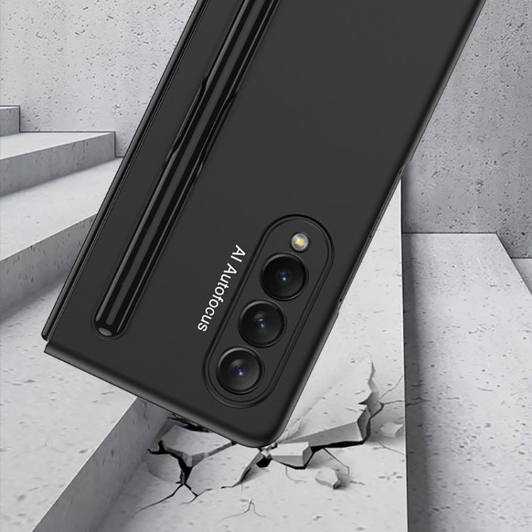 For Samsung Galaxy Z Fold3 5G GKK Ultra-thin Full Coverage Phone Flip Case with Pen Slot(Grey) - Galaxy Phone Cases by GKK | Online Shopping South Africa | PMC TechLife | Buy Now Pay Later Mobicred