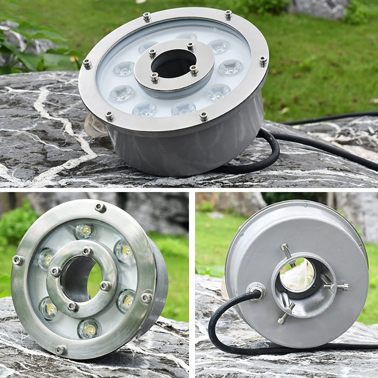 18W Landscape Colorful Color Changing Ring LED Aluminum Alloy Underwater Fountain Light(Colorful)