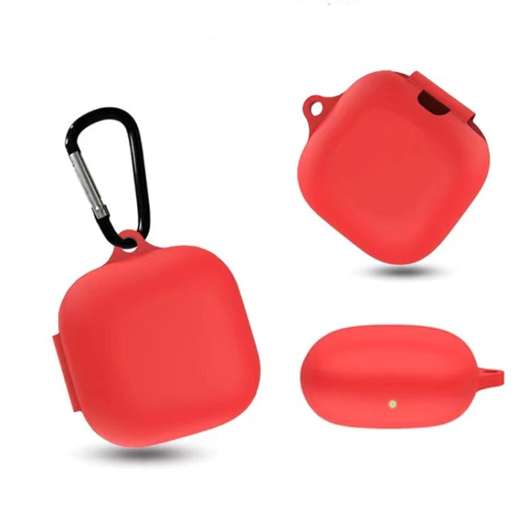 Pure Color Silicone Earphone Protective Case with Hook For Beats Fit Pro(Black)