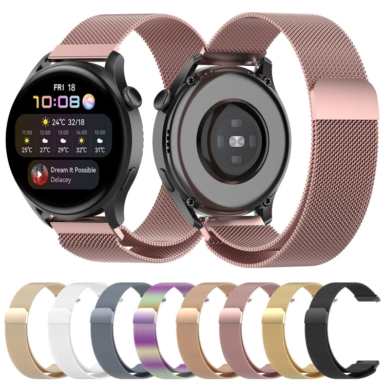 For Huawei Watch GT 3 42mm 20mm Milan Metal Watch Band (Starlight) - Watch Bands by PMC TechLife | Online Shopping South Africa | PMC TechLife