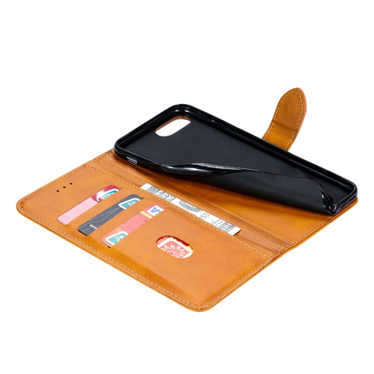 For iPhone 8 Plus / 7 Plus GUSSIM Magnetic Horizontal Flip Leather Case with Holder & Card Slots & & Wallet(Black)