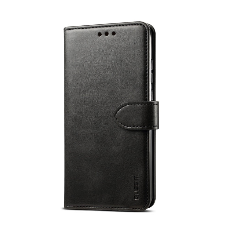 For iPhone 8 / 7 GUSSIM Magnetic Horizontal Flip Leather Case with Holder & Card Slots & & Wallet(Black)