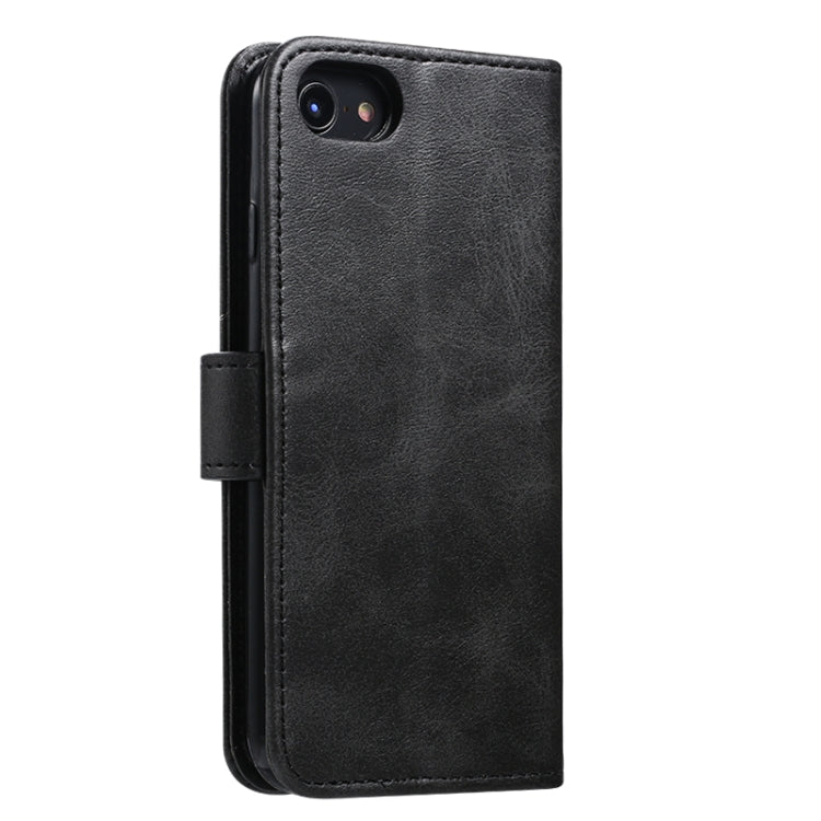 For iPhone 8 / 7 GUSSIM Magnetic Horizontal Flip Leather Case with Holder & Card Slots & & Wallet(Black)