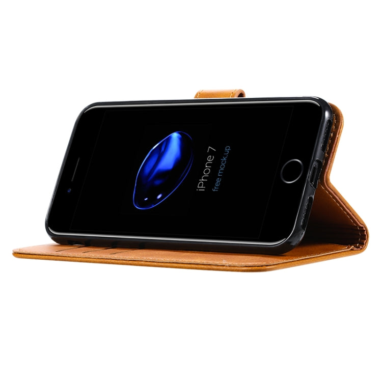 For iPhone 8 / 7 GUSSIM Magnetic Horizontal Flip Leather Case with Holder & Card Slots & & Wallet(Black)